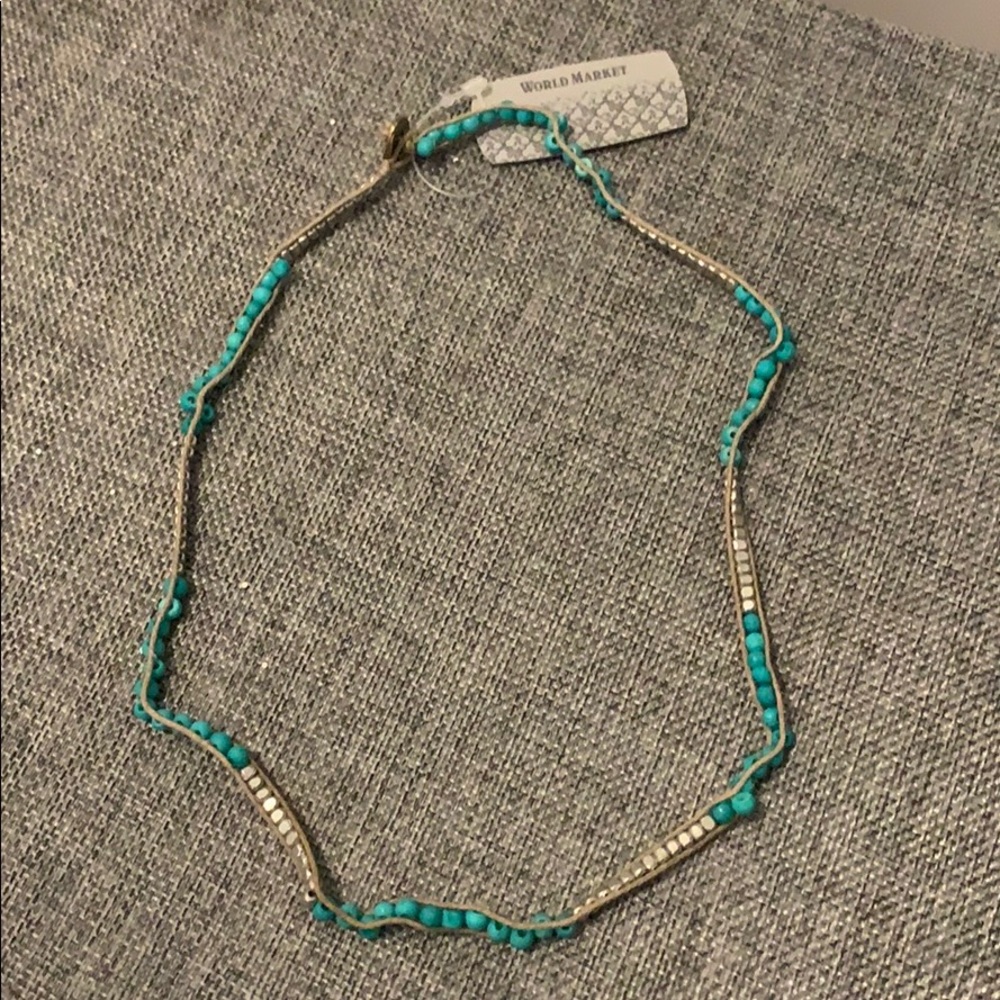 Turquoise and silver necklace